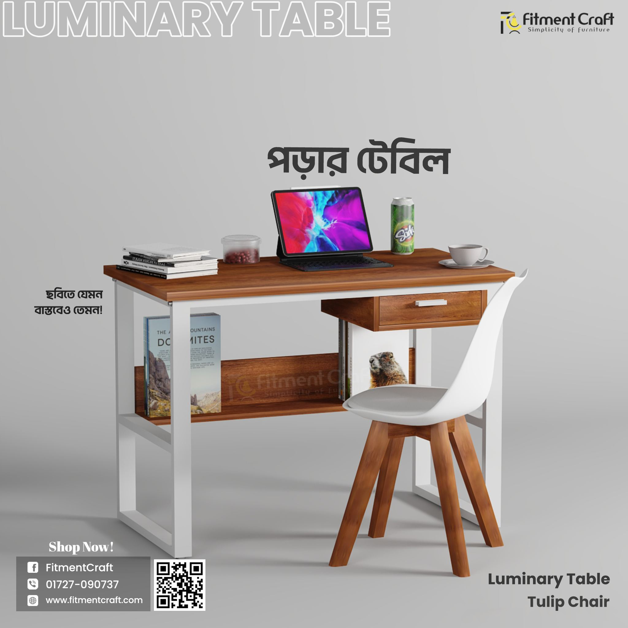 Luminary Table with Tulip Chair | CMB-009