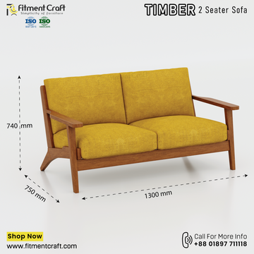 Timber 2 Seater-sofa । HSV2-050