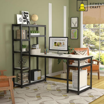 Large Study Table with Shelve | TV14-005