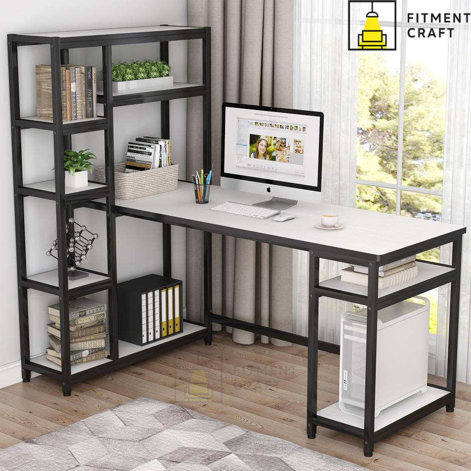 Big Study Table With Computer Large Apex - Study Table with Shelve | TV14-005
