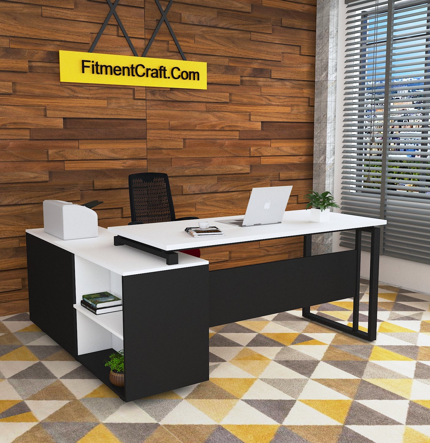 CEO Office Desk with Cabinet | OSV1-011